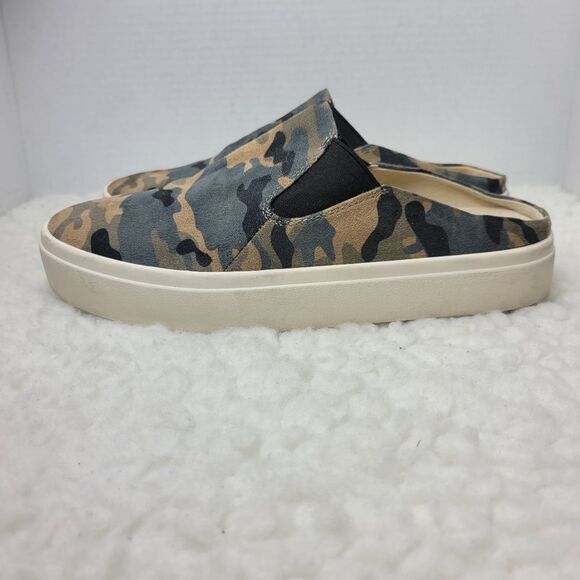 Lucky Brand Tychael Women's Slip On Mul Size  9 Green Camouflage Comfort Shoes - Picture 3 of 9